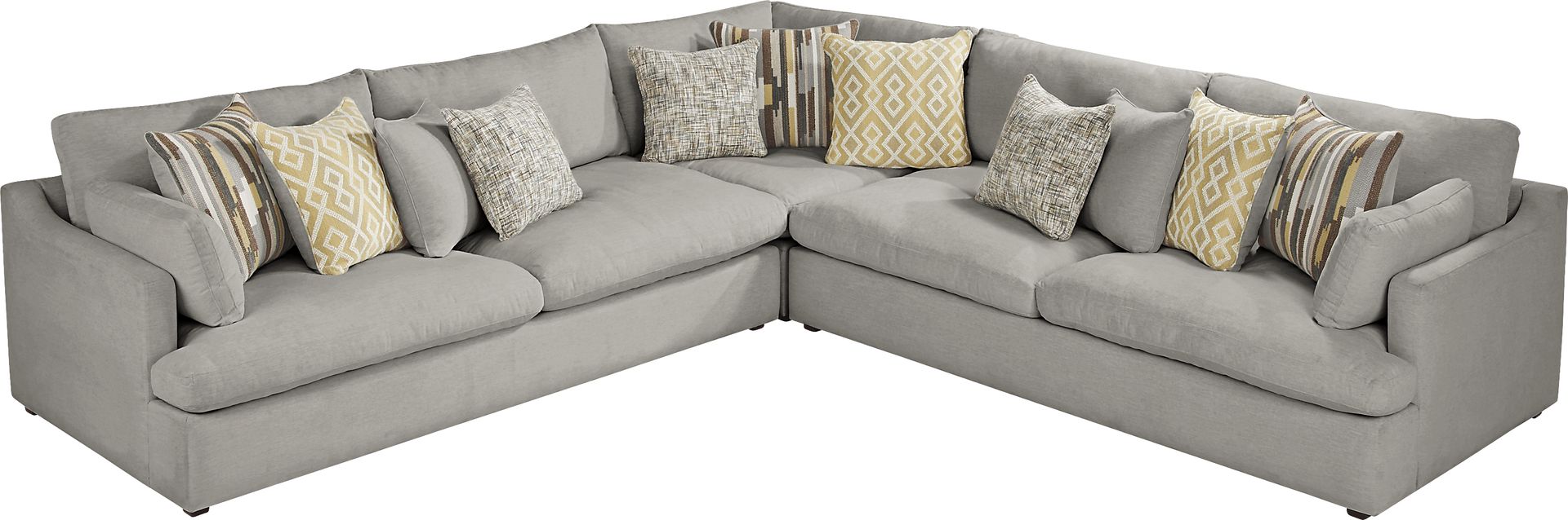 Aldon Park Gray 3 Pc Sectional - Image 3