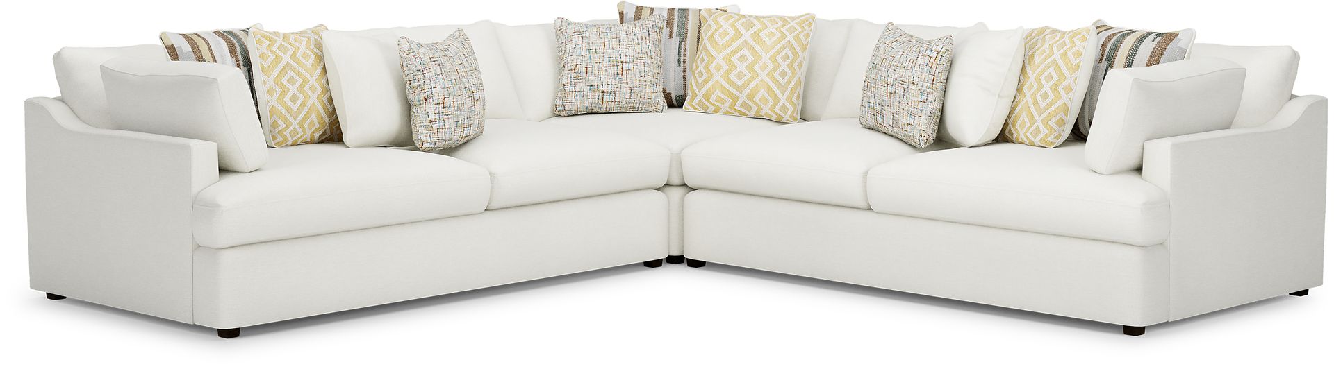 Aldon Park White 3 Pc Sectional - Image 1