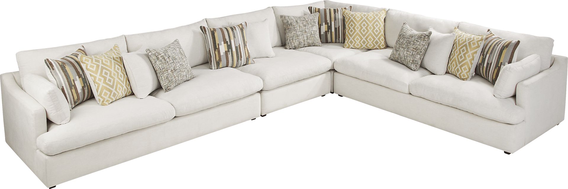 Aldon Park White 4 Pc Sectional - Image 3