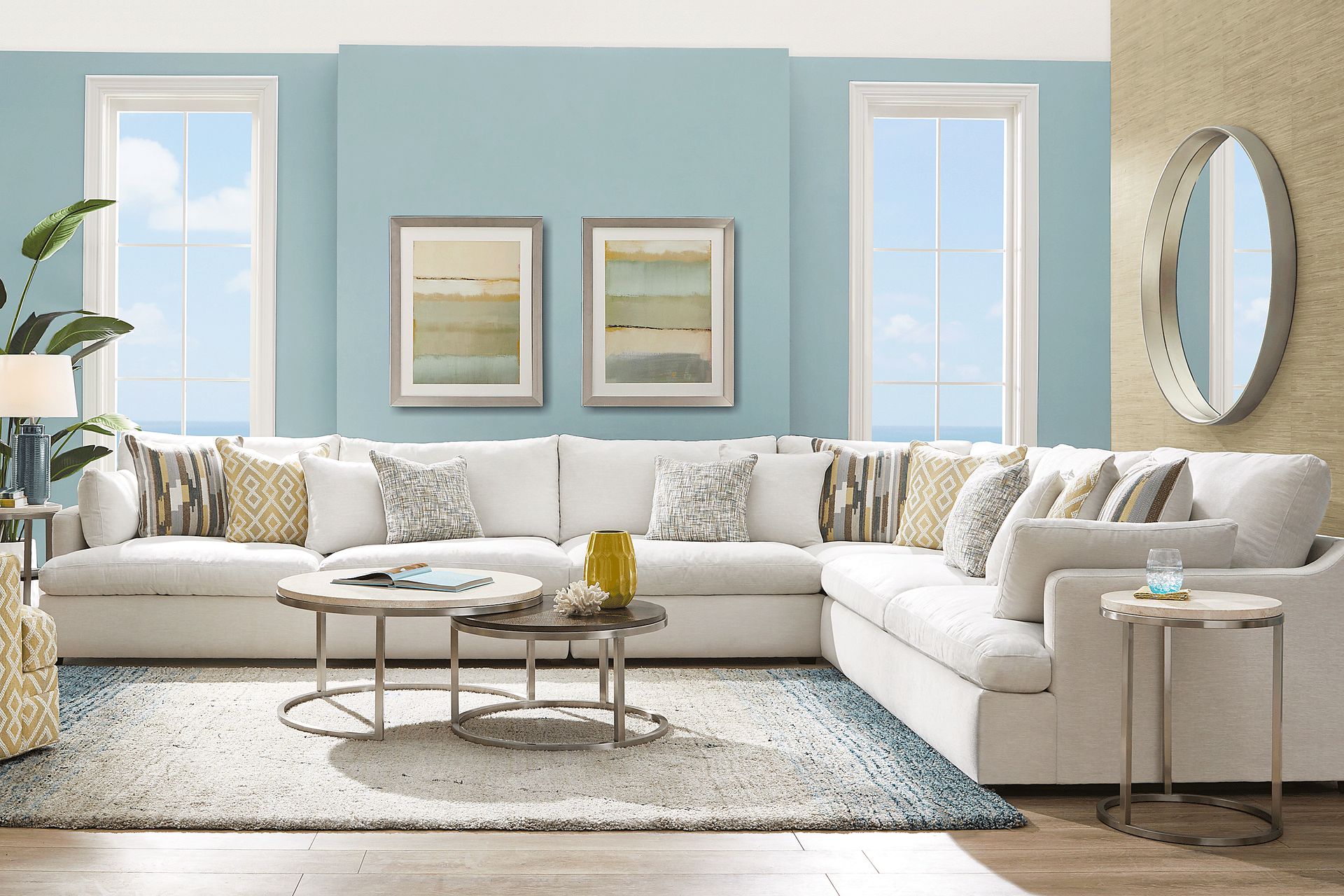 Aldon Park White 4 Pc Sectional - Image 2