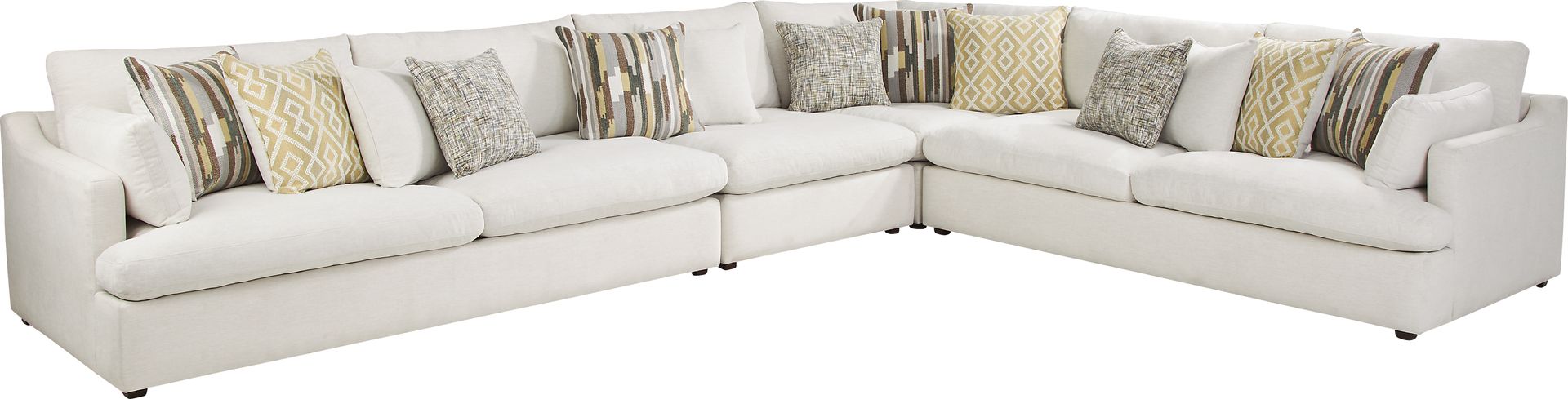 Aldon Park White 4 Pc Sectional - Image 1