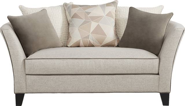 Cindy Crawford Home Aldyn Beige Loveseat - Thumbnail - Image 1