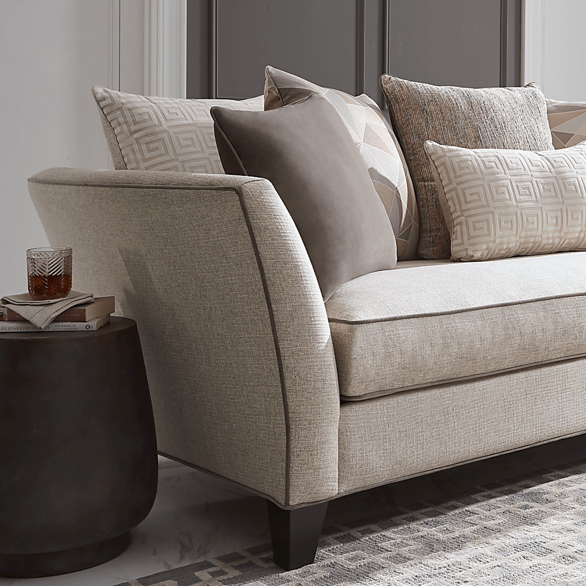 Cindy Crawford Home Aldyn Beige Sofa - Image 2