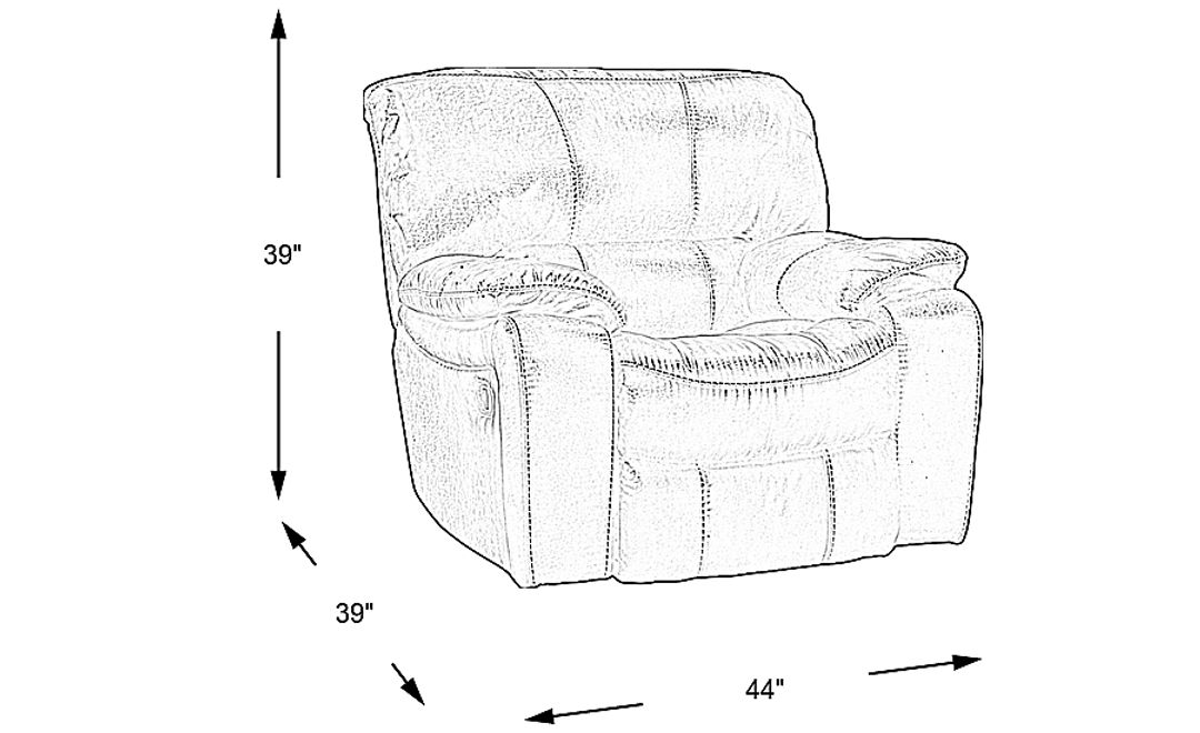 Cindy Crawford Home Alpen Ridge Brown Glider Recliner