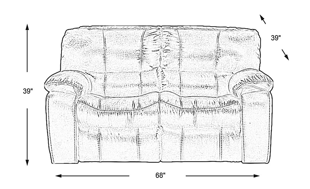 Alpen Ridge Microfiber Stationary Loveseat