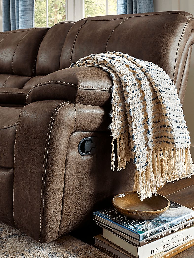 Cindy Crawford Alpen Ridge Brown Microfiber Glider,Manual