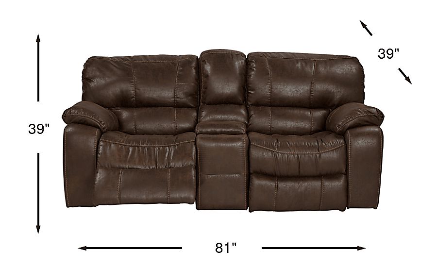 Cindy Crawford Alpen Ridge Brown Microfiber Glider,Manual