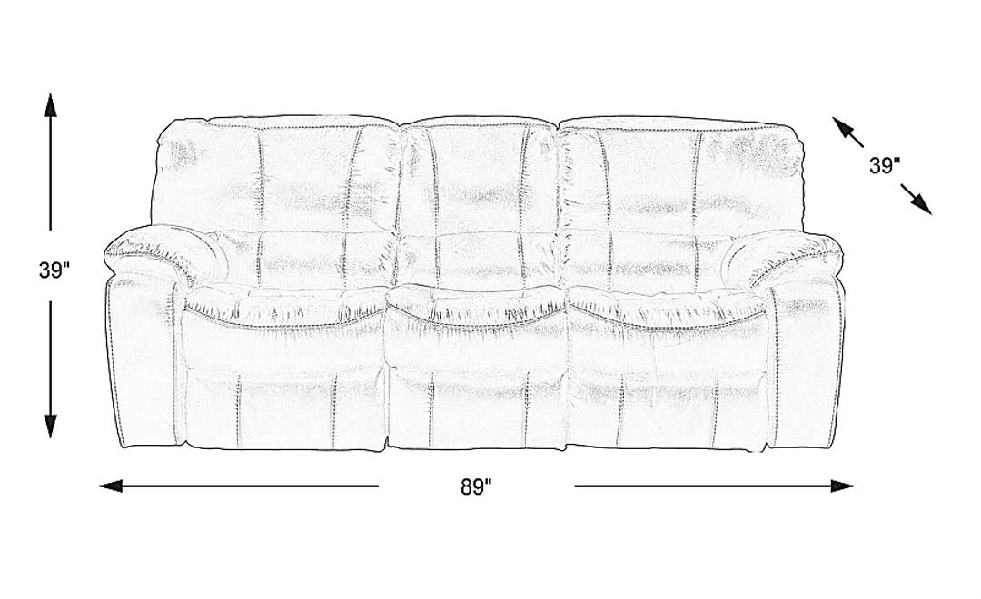 Cindy Crawford Home Alpen Ridge Brown Reclining Sofa