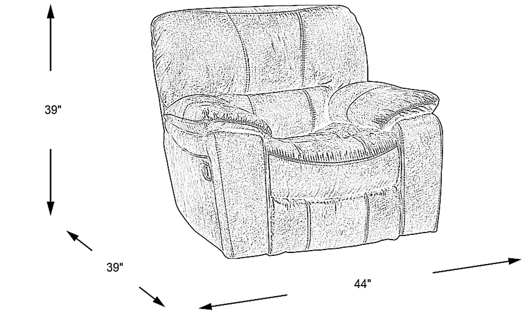 Cindy Crawford Home Alpen Ridge Tan Glider Recliner