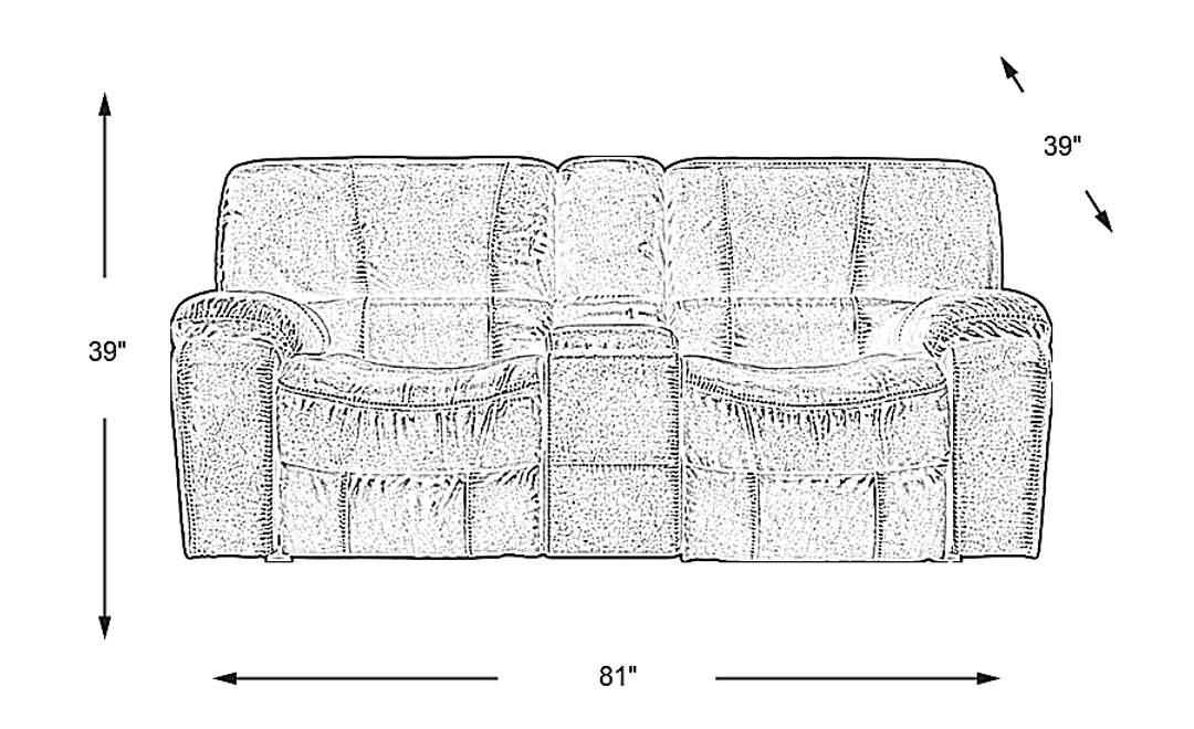 Cindy Crawford Home Alpen Ridge Tan Reclining Glider Console Loveseat