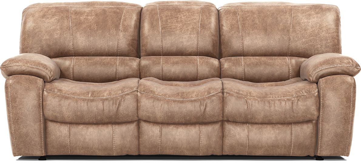 Reclining microfiber clearance sofa