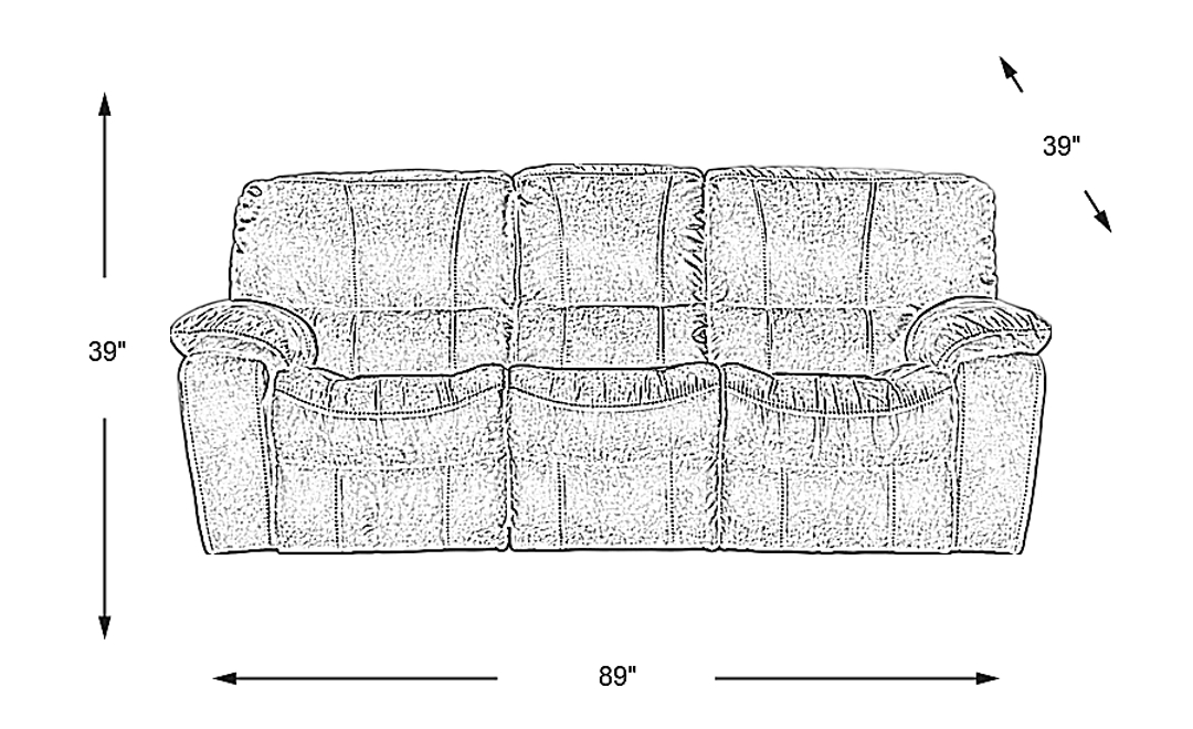 Cindy Crawford Home Alpen Ridge Tan Reclining Sofa