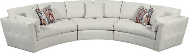 Cindy Crawford Home Arbor Park Cream 3 Pc Sectional - Thumbnail - Image 1