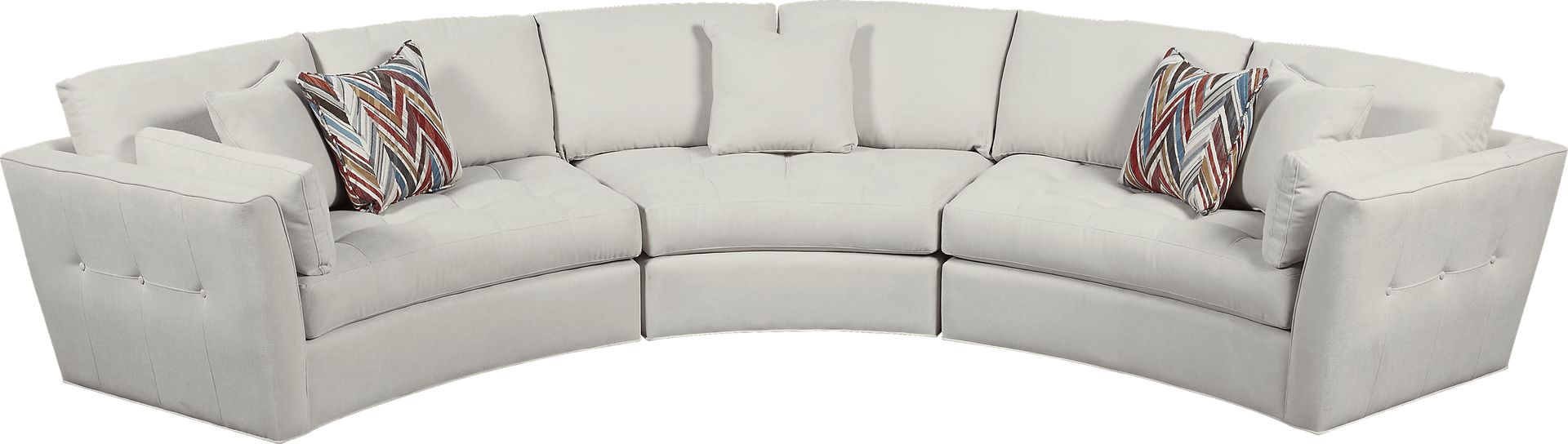 Cindy Crawford Home Arbor Park Cream 3 Pc Sectional - Image 1