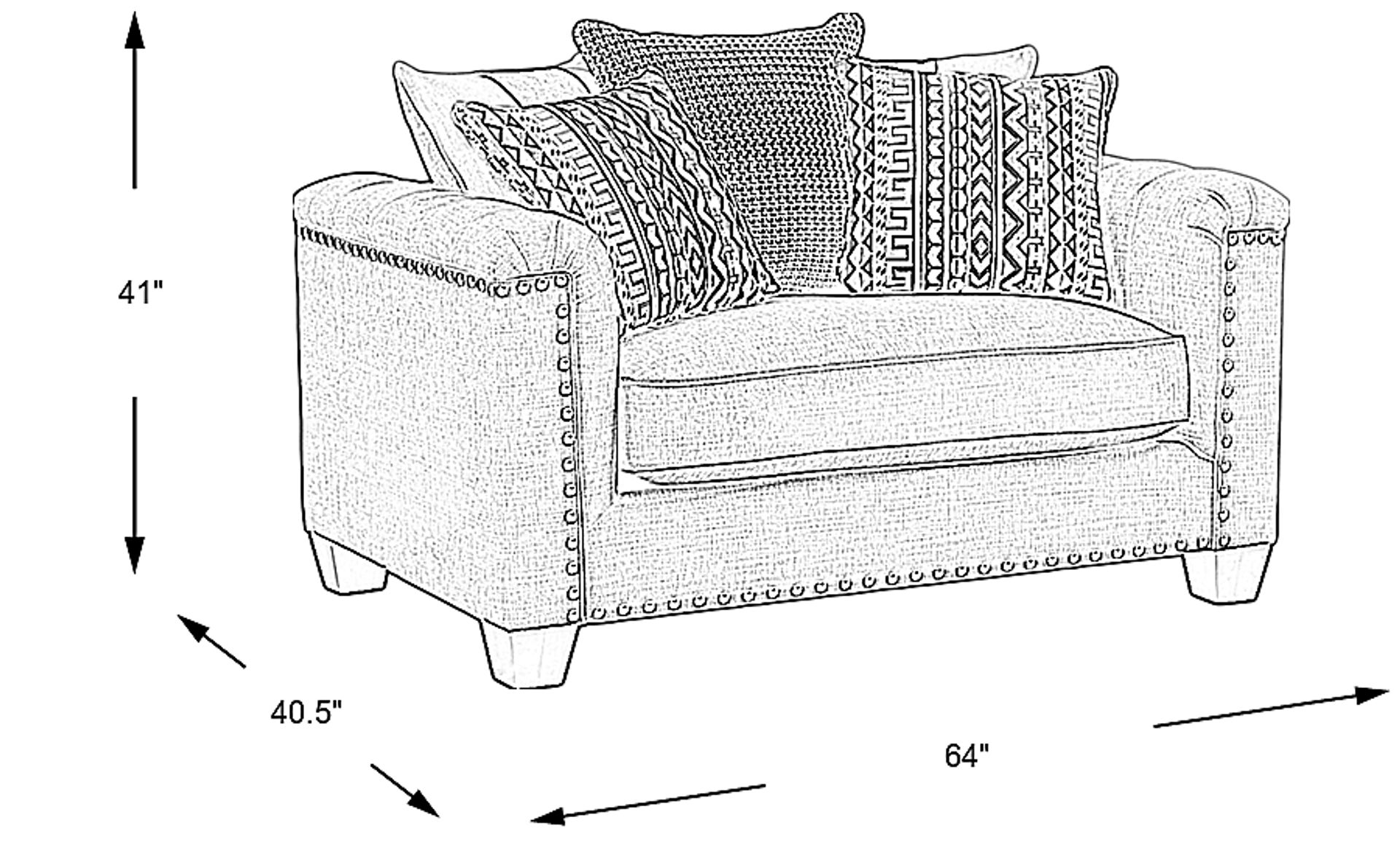 Dimension Image. Please refer to the Dimension Tab on this page for dimension details.