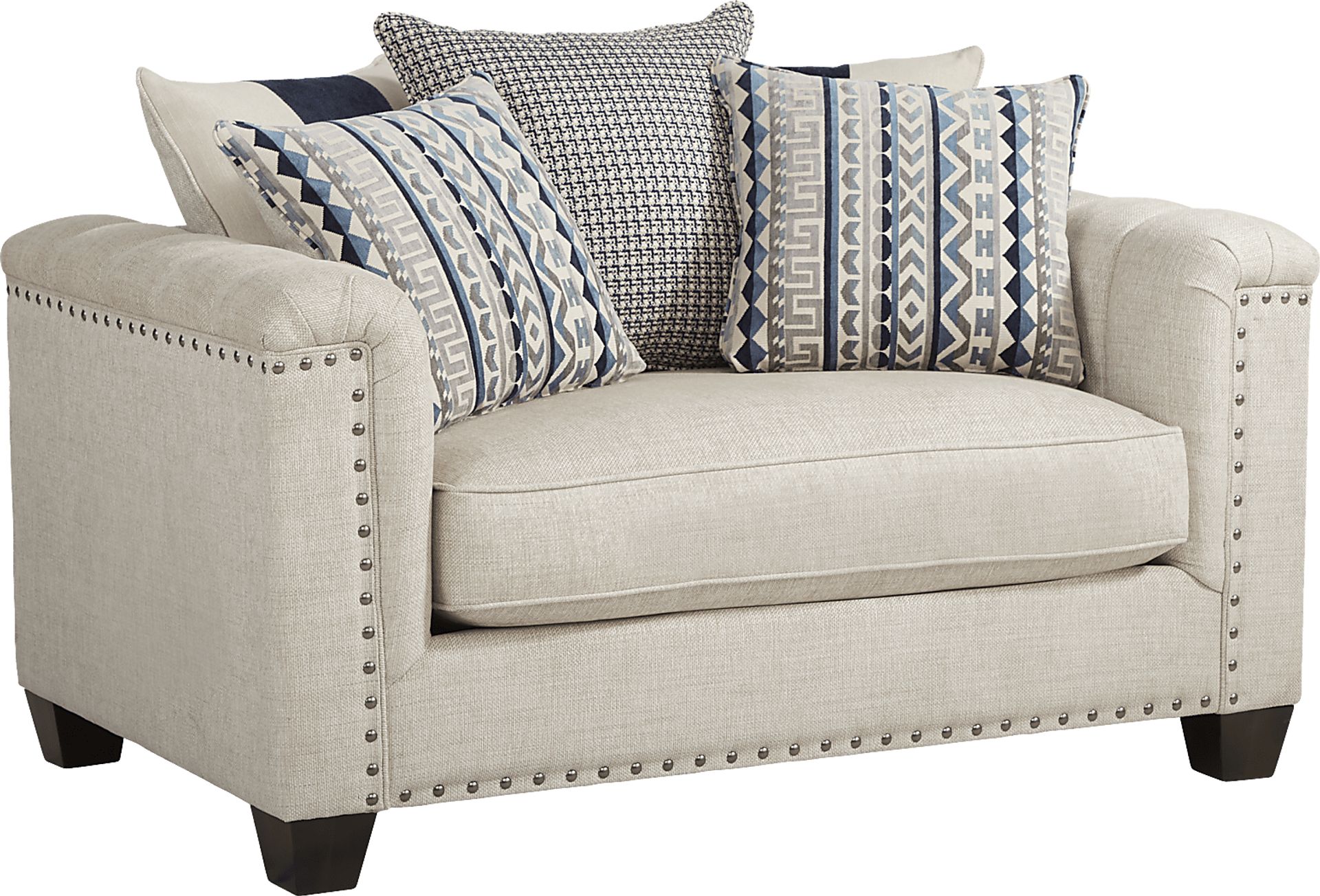 Cindy Crawford Home Asher Place Beige 7 Pc Living Room with Sleeper Sofa - Image 4