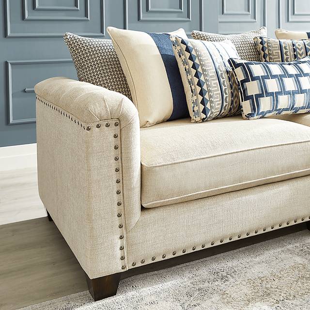Cindy Crawford Home Asher Place Beige Gel Foam Sleeper Sofa - Thumbnail - Image 2