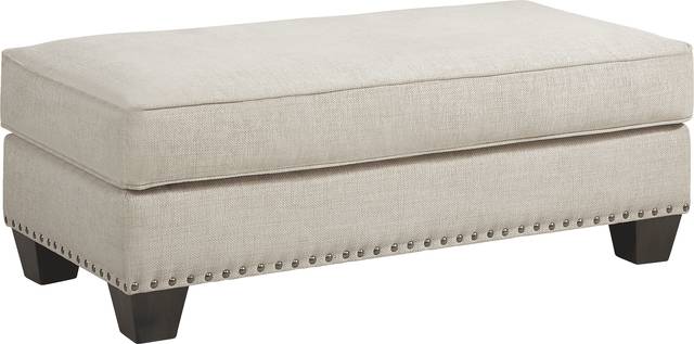 Cindy Crawford Home Asher Place Beige Ottoman - Thumbnail - Image 1