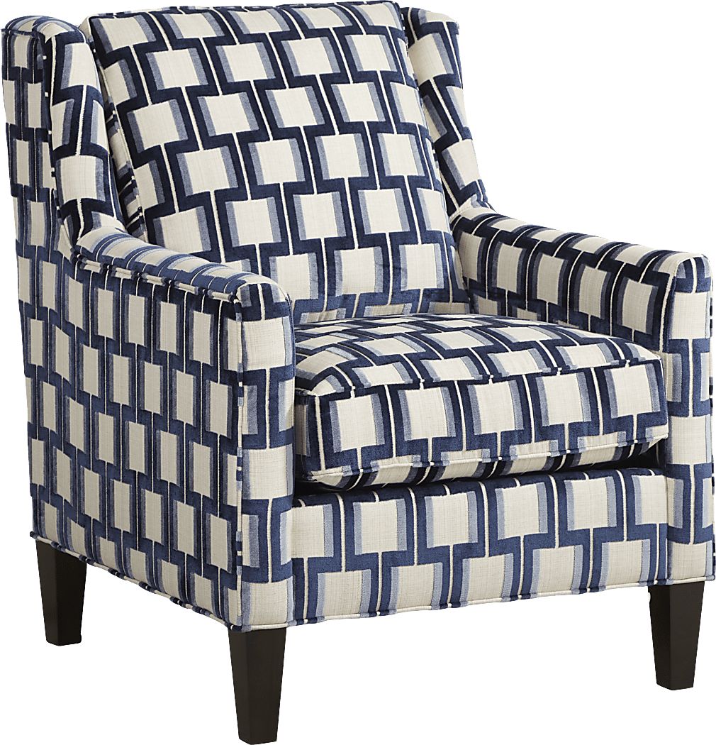 Cindy Crawford Asher Place Blue Woven Accent Chair Rooms to Go