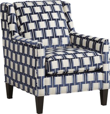 Cindy Crawford Home Asher Place Blue Accent Chair