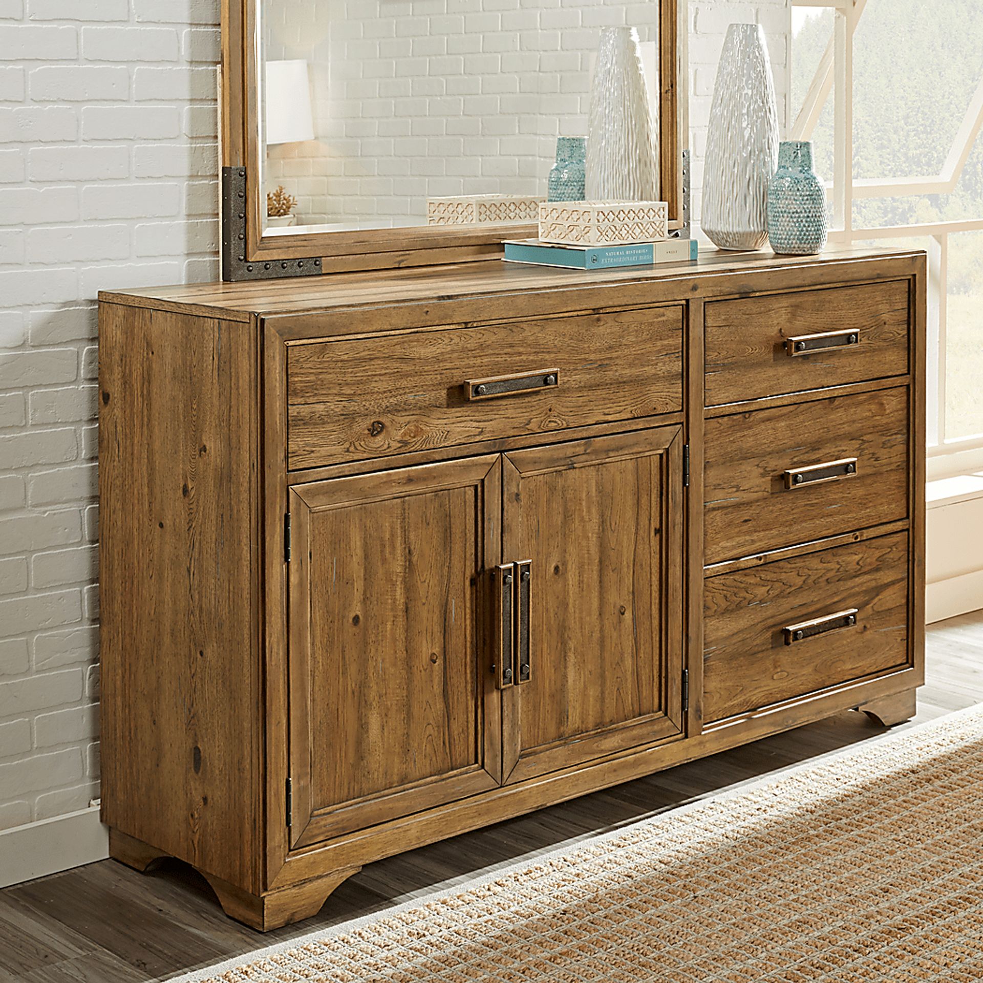 Cindy Crawford Home Aspen Lakes Hickory 7 Pc King Upholstered Bedroom - Image 4