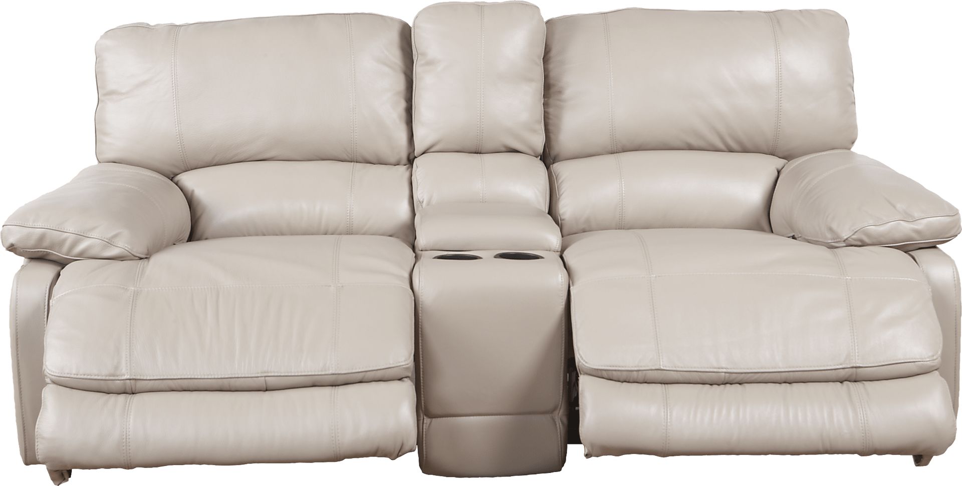 Cindy Crawford Auburn Hills Taupe Beige Leather Reclining