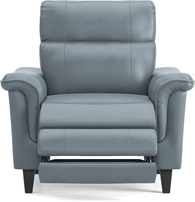 Cindy Crawford Home Avezzano Blue 3 Pc Leather Living Room with Dual Power Reclining Sofa - Thumbnail - Image 16