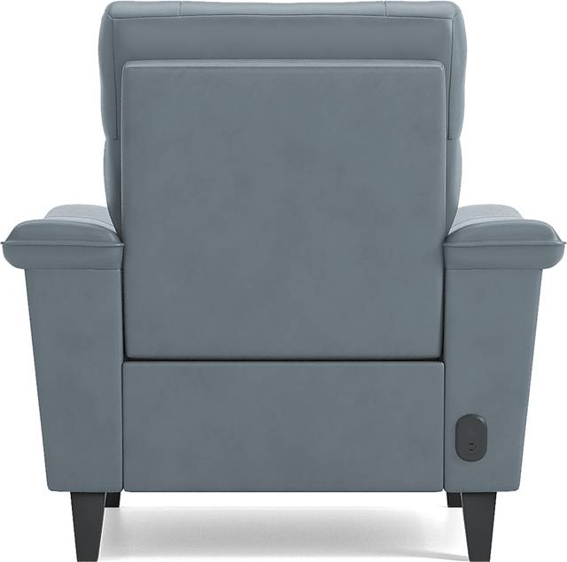 Cindy Crawford Home Avezzano Blue 3 Pc Leather Living Room with Dual Power Reclining Sofa - Thumbnail - Image 19