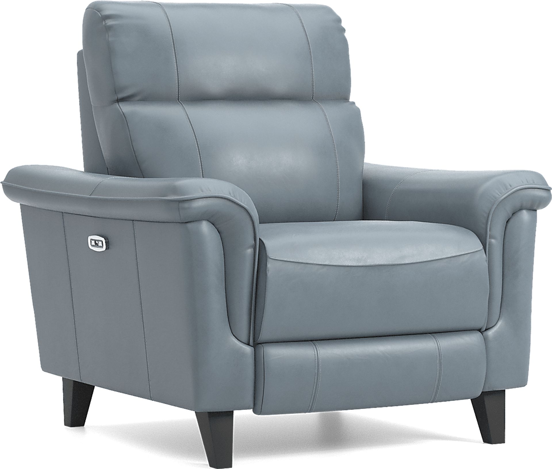 Cindy Crawford Home Avezzano Blue 3 Pc Leather Living Room with Dual Power Reclining Sofa - Image 13