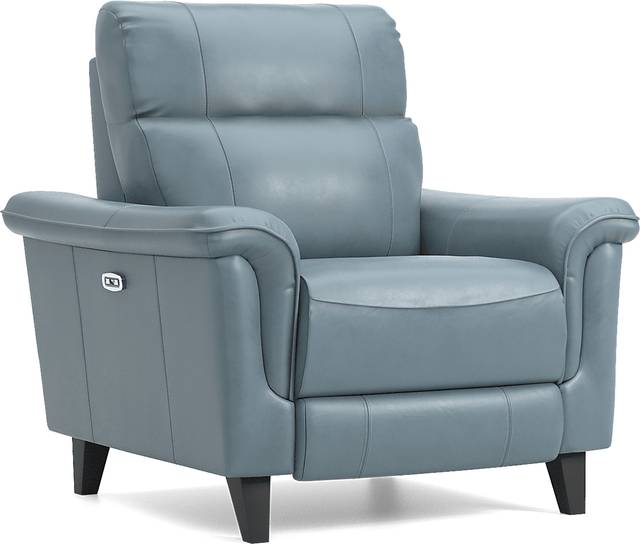 Avezzano Blue Dual Power Recliner - Thumbnail - Image 2