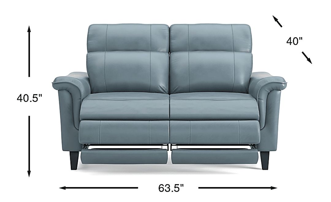 Avezzano Leather Dual Power Reclining Loveseat