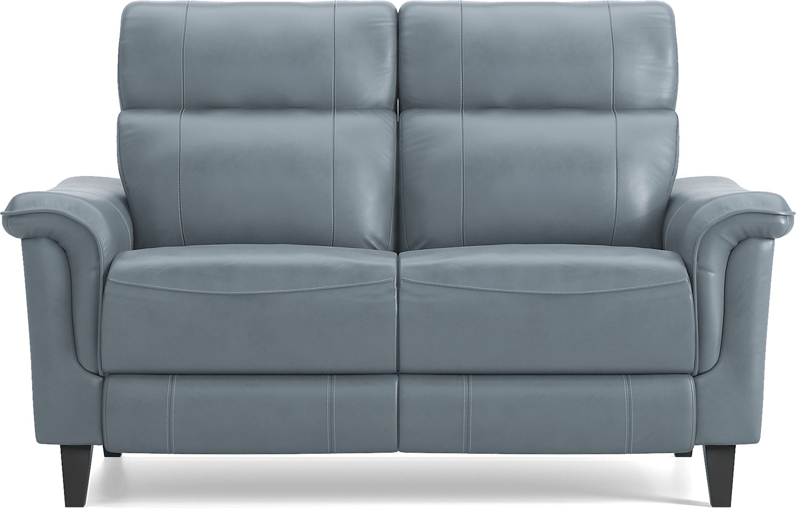 Blue deals leather loveseats