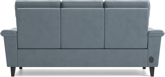 Cindy Crawford Home Avezzano Blue 3 Pc Leather Living Room with Dual Power Reclining Sofa - Thumbnail - Image 4
