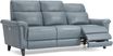 Cindy Crawford Home Avezzano Blue 8 Pc Leather Living Room with Dual Power Reclining Sofa