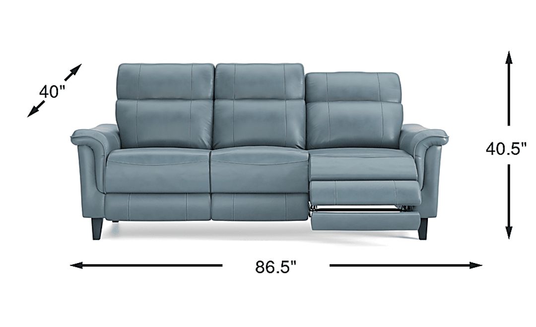 Avezzano Leather Dual Power Reclining Sofa