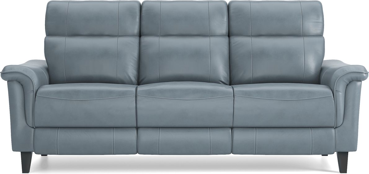 Light blue best sale reclining sofa