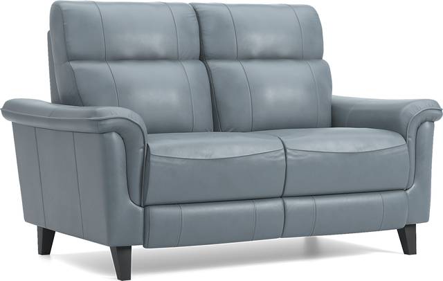 Cindy Crawford Home Avezzano Blue 3 Pc Leather Living Room with Dual Power Reclining Sofa - Thumbnail - Image 10