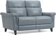 Cindy Crawford Home Avezzano Blue 8 Pc Leather Living Room with Dual Power Reclining Sofa