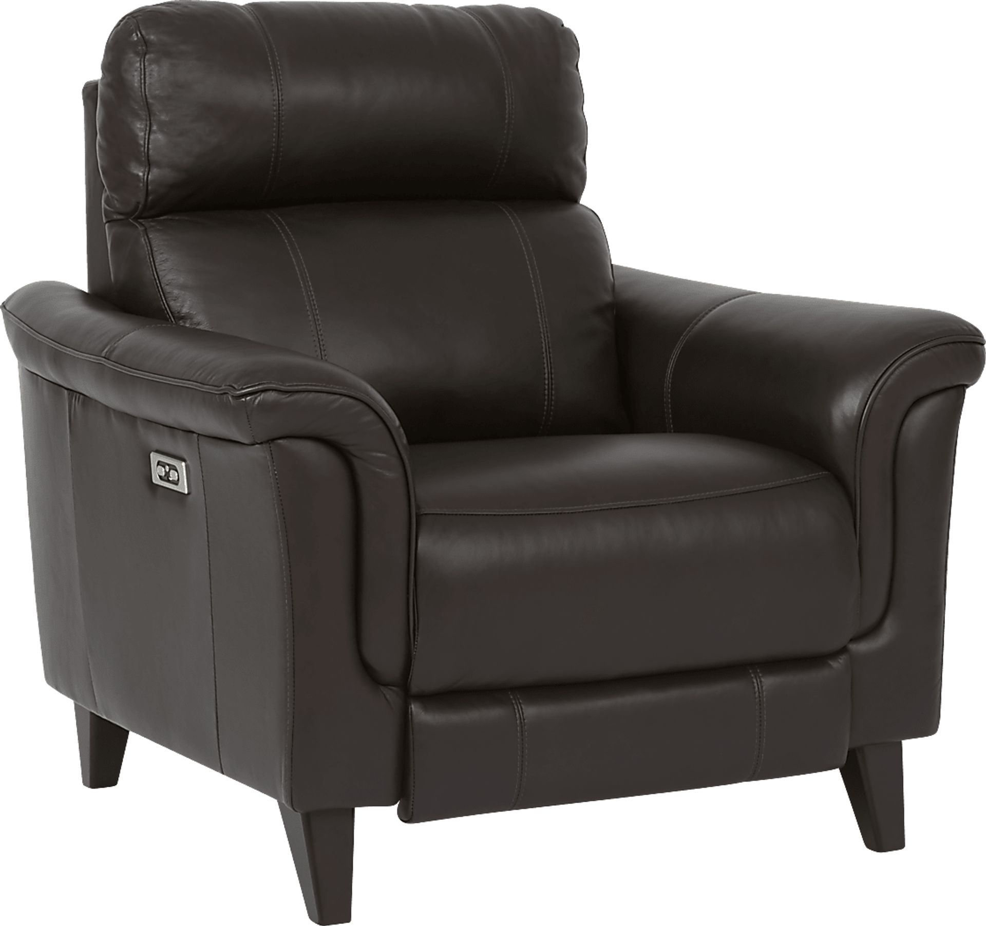 Cindy Crawford Home Avezzano Brown Dual Power Recliner - Image 1
