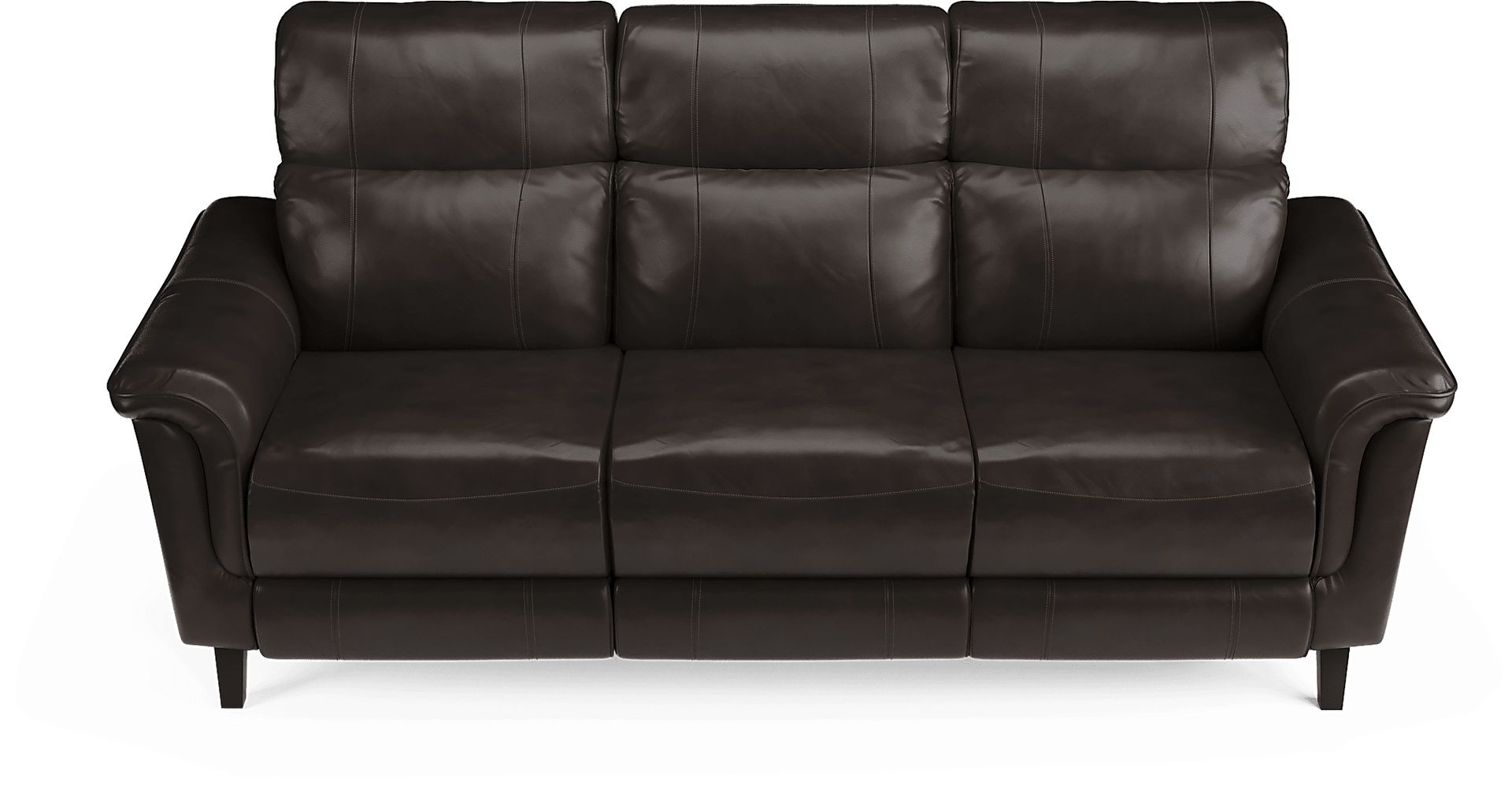 Cindy Crawford Home Avezzano Brown Dual Power Reclining Leather Sofa - Image 4