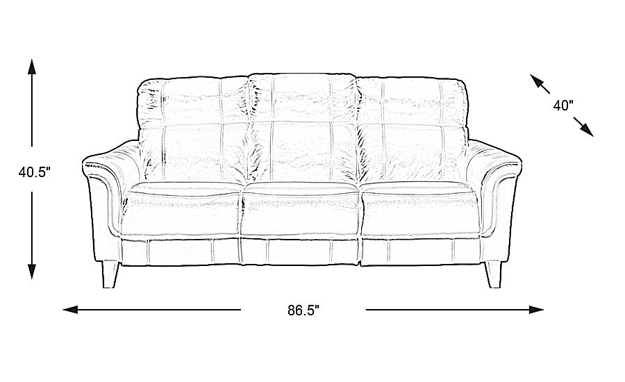 Cindy Crawford Home Avezzano Brown Dual Power Reclining Leather Sofa ...