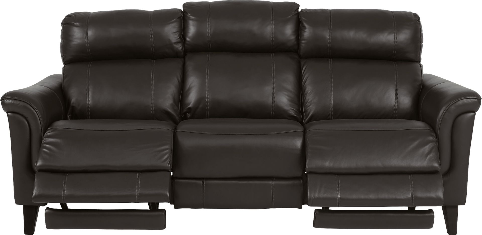 Cindy Crawford Avezzano 7 Pc Brown Leather Dual Power Reclining
