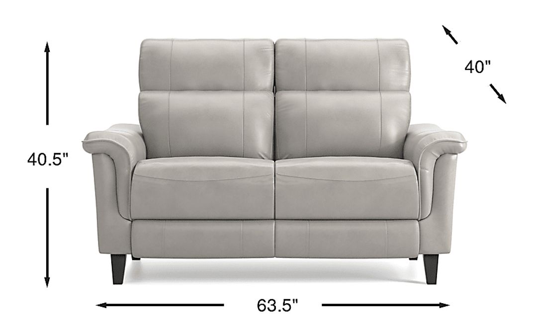 Avezzano Leather Dual Power Reclining Loveseat