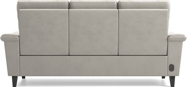 Cindy Crawford Home Avezzano Stone Dual Power Reclining Leather Sofa - Thumbnail - Image 3
