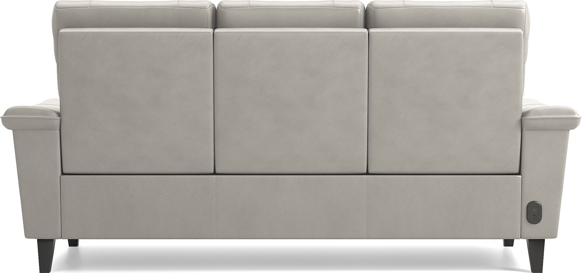 Cindy Crawford Home Avezzano Stone Dual Power Reclining Leather Sofa - Image 3