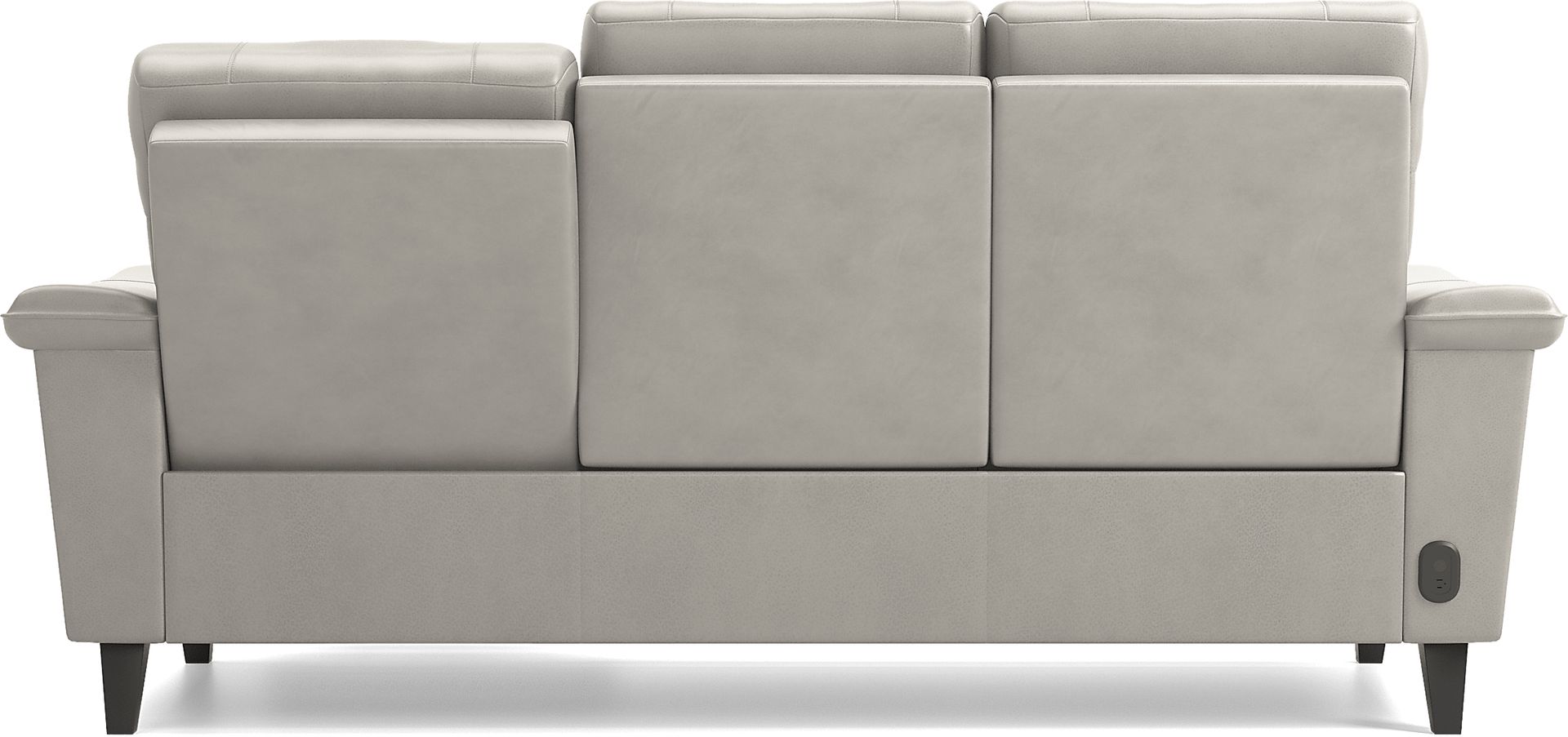 Cindy Crawford Home Avezzano Stone Dual Power Reclining Leather Sofa - Image 7