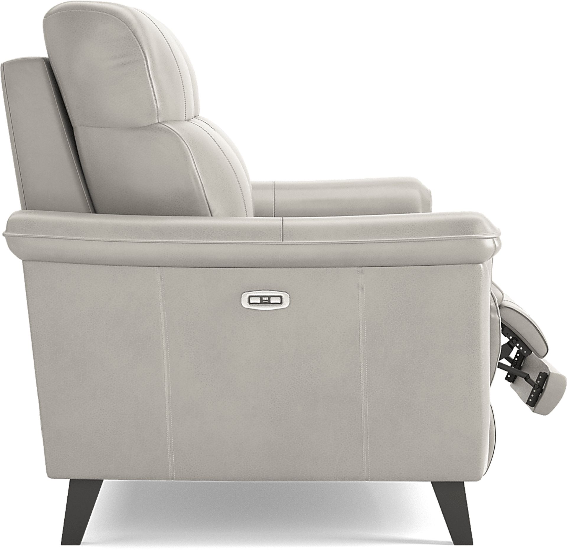 Cindy Crawford Home Avezzano Stone Dual Power Reclining Leather Sofa - Image 8