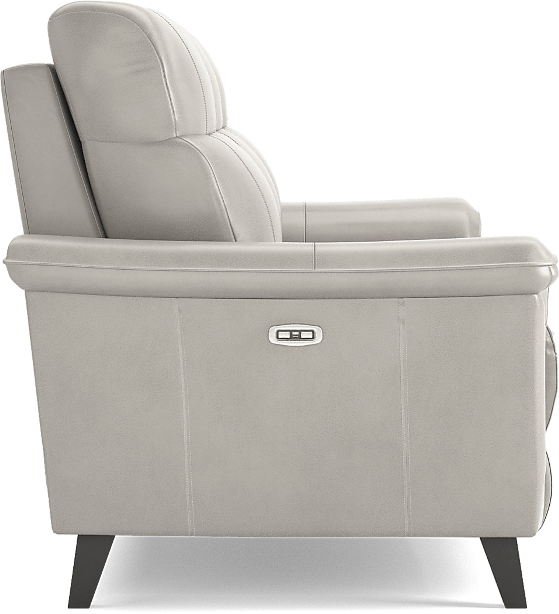 Avezzano Stone Dual Power Reclining Leather Sofa - Image 4