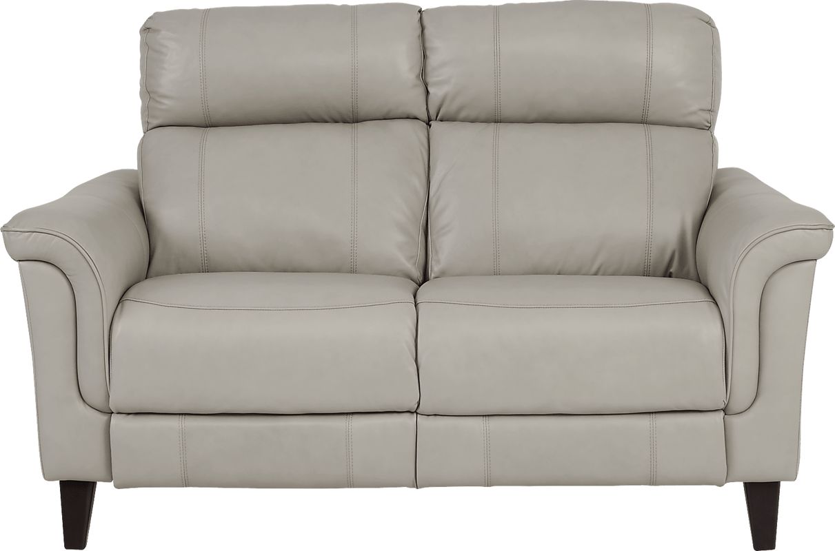Cindy Crawford Avezzano 2 Pc Stone Beige Leather Living Room Set With ...