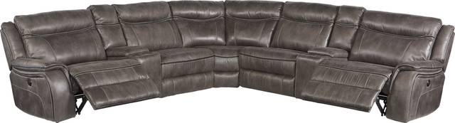 Cindy Crawford Home Barton Springs Gray 7 Pc Sectional - Thumbnail - Image 3